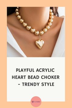 Embrace playful charm 🌼 with our Acrylic Heart Bead Choker. Perfect for adding a trendy twist to your jewelry collection. This necklace features delightful heart pendants and chic beads. Shop now at OutfitGalore.com for this fashionable accessory! 💫 Stylish Sunglasses, Current Fashion Trends, Beaded Choker Necklace, Next Clothes, Elegant Necklaces, Stunning Jewellery, Beaded Choker, Heart Beads, Heart Patterns