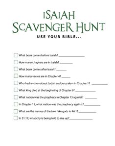 the sahah scavenger hunt is shown in this printable book cover