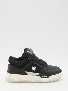 Find AMIRI Ma-1 Sneakers on Editorialist. MA-1 sneakers in black leather with mesh inserts. They feature perforated toe, lace-up cosure, logo on tongue, on the side and on the back and chunky rubber sole. Dust bag included. Any leather imperfections are not to be considered manufacturing defects, but a peculiarity of the material.ITA size. Size nationality: IT Athleisure High-top Sneakers With Perforated Toe Box For Streetwear, Custom Low-top Mesh Sneakers With Perforations, High-top Sneakers With Perforations For Streetwear, Modern Basketball Shoes With Perforated Toe Box For Streetwear, Modern Streetwear Basketball Shoes With Perforated Toe Box, Streetwear Custom Mesh Sneakers With Perforations, Custom Mesh Sneakers With Perforations And Round Toe, Black Lace-up Basketball Shoes With Perforations, Low-top Mesh Sneakers With Perforated Toe Box