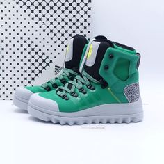 #ad Sporty High-top Sports Boots, Sporty High-top Boots For Sports, Green Sports Boots With Vibram Sole, Green Waterproof High-top Sneakers, Sporty Green Boots With Vibram Sole, Sporty Green Boots With Rubber Sole, Green Sporty Lace-up Boots, Green Sports Boots With Rubber Sole, Sporty Mid-top Boots For Sports