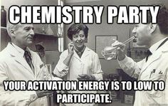 three people in lab coats are talking to each other and the caption says, your activity energy is to low to participate