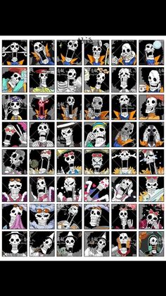 a collage of images with different types of skulls