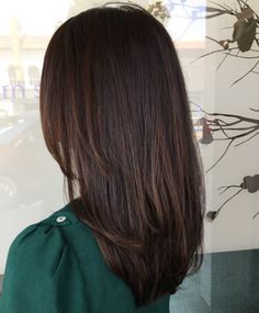 Platinový Blond, Fashionable Hairstyles, Dark Brown Highlights, Brown Straight Hair, Dark Hair With Highlights, Brown Balayage