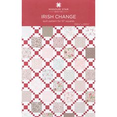 the irish change quilt pattern in red and white