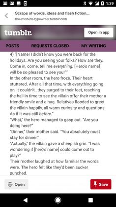 the tumblr app is open to someone's text and it appears to be in