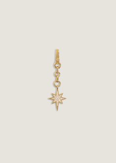 Petite Diamond North Star Pendant 14k Gold - Kinn Yellow Gold Dangle Jewelry With Star Charm, Yellow Gold Star Charm Dangle Jewelry, Luxury Star Charm Pendant Jewelry, Yellow Gold Star Of David Charms Jewelry, Yellow Gold Star Charm Pendant Necklace, White Gold Pendant Necklace With Star Charm, White Gold Jewelry With Star Charm Dangle, Yellow Gold Star-shaped Jewelry With Charms, 14k White Gold Star Charm Jewelry