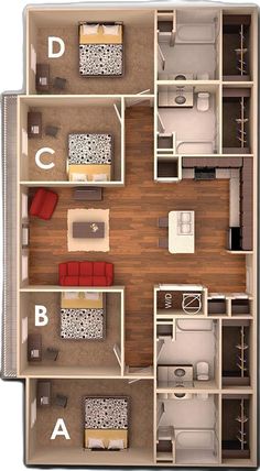 the floor plan of a two bedroom apartment