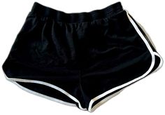 Black Fitted Cotton Athletic Shorts, Fitted Black Cotton Athletic Shorts, Black Stretch Cotton Shorts, Black Stretch Cotton Athletic Shorts, Black And White Flats, School Gym, Black Athletic Shorts, Summer School, Shorts Black