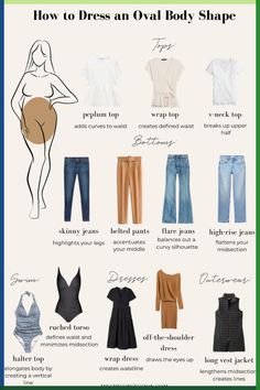 Wondering how to dress an oval body shape? Follow these dos and don'ts so you can look (and feel) your best! Gen Z Fashion, Long Pencil Skirt, Fashion Capsule Wardrobe, Dos And Don'ts, Athletic Body