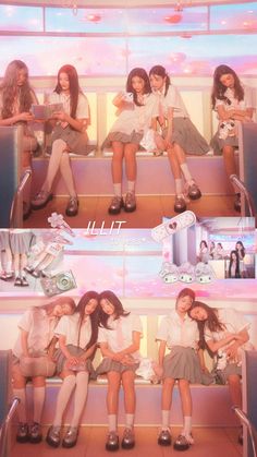 I'LL LIKE YOU  #illit #wonhee #moka #minju #yunah #iroha #wallpaper #illitwallpaper #bamby🫧 Illit Wonhee Wallpaper, Illit Wallpaper Aesthetic, Illit Ill Like You, Iroha Wallpaper, Illit Minju, Illit Wonhee, Korean Photo