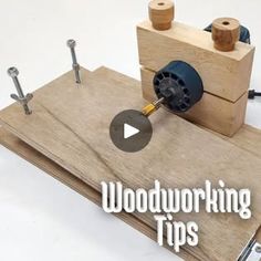 a video demonstrating how to use woodworking tools on a wooden board with the words woodworking tips