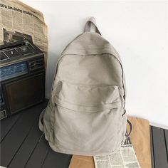 BACK TO SCHOOL Vintage Casual Backpack Women Travel Bag Vintage High Capacity Solid Women's Backpack Girls Men Canvas Student Zipper School Bag Details Show Angle Show [23y 7m 19d] Women Backpack Travel, Back To School Backpacks, Women's Backpack, Colorful Backpacks, Luggage Sizes, College Backpack, Backpack Women, Women Travel, Summer Break