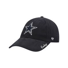 You've been a longtime fan of the Dallas Cowboys, and there's no chance that's changing. Continue to celebrate your favorite NFL franchise by picking up this Miata Clean Up adjustable hat from '47! The crisp Dallas Cowboys graphics displayed on the crown will highlight your devotion to the players that you want to see make the highlight reels all season long.You've been a longtime fan of the Dallas Cowboys, and there's no chance that's changing. Continue to celebrate your favorite NFL franchise Baseball Season Dad Hat With Curved Brim, Sports Fan Hat With Curved Brim, Curved Brim Sports Fan Hat, Sports Fan Cap With Fan Merchandise, Fan Merchandise Hat With Curved Brim, Fan Merchandise Team Spirit Cap, Casual Cap For Fan Events, Highlight Reels, Adjustable Hat