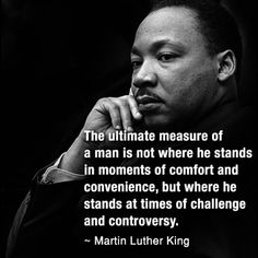 martin luther king with quote about the meaning of martin luther king's life and career