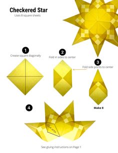 the steps to make an origami star