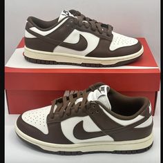 Nike Dunk Low Cacao Wow Mocha Size 8.5 Dd1503-124 New With Box Pics Of Shoes And Box In Images 100% Authentic Mode Converse, Buty Marki Nike, Boty Nike, Trendy Shoes Sneakers, Nike Shoes Girls, Nike Fashion Shoes, Women Footwear, Pretty Shoes Sneakers, Jordan Shoes Retro