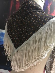 Shawl Beige or white fringes With protective thread in the fringes that must be removed before putting on Shawl Pins, Miami Fl, Shawls And Wraps, Scarf Wrap, Scarf Accessory, Shawl, Porter, Miami, Bathing Beauties