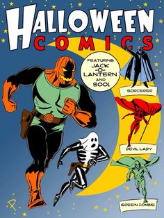 an old comic book cover with the title halloween comics