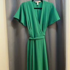 Beautiful, Brilliant Green, Wrap Maxi Dress By Hutch. Dry Cleaned 1x, But Never Worn. ~62 Inches Long And ~14 Inches Shoulder To Shoulder Green Wrap Dress For Work, Green Flowy Dress For Work, Green Flowy Midi Dress For Work, Chic Short Sleeve Green Wrap Dress, Chic Green Wrap Dress With Short Sleeves, Green Midi Length Wrap Dress For Work, Green Short Sleeve Maxi Dress For Work, Green Fitted Short Sleeve Wrap Dress, Fitted Green Wrap Dress With Short Sleeves