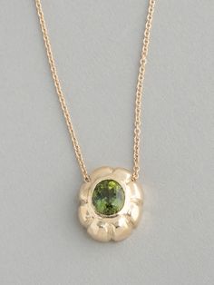 a natural green tourmaline from Brazil set in a handmade 14k yellow gold pendant and hanging on an 18" 14k yellow gold chain Yellow Gold Chain, Yellow Gold Pendants, Green Tourmaline, Gold Pendant, Gold Chain, Gold Chains, Tourmaline, Brazil, Yellow Gold