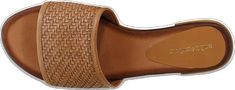 Brown Summer Mules For Everyday Wear, Chic Brown Sandals With Woven Sole, Casual Natural Open Heel Mules, Brown Open Heel Mules For The Beach, Brown Open Heel Mules For Beach, Natural Sandals With Flat Heel And Removable Insole, Natural Sandals With Removable Insole And Flat Heel, Brown Open Toe Mules With Textured Sole, Comfortable Brown Sandals With Textured Sole