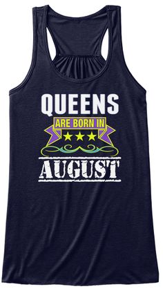 queens are born in july women's racer tank top with stars and stripes on the front