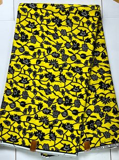 "Material: 100% Cotton TOP QUALITY FABRIC Printed on both Sides Width: 46\" This timeless appeal & adorable African print is perfect for making African Clothing, African Quilts, Upholstery, Home Décor, Unique Accessories and all types of Crafts. FABRIC CUT:        Purchase of 1+ yards per customer will be cut as 1 continuous  piece of fabric up to a maximum length of 6 yard. LABELS: African fabric is sold with an adhesive Manufacturer label attached. Create your unique one of a kind piece. Get i Printed Yellow Ankara Fabric, Yellow Printed Ankara Fabric, Printed Cotton Fabric For Summer, Summer Cotton Fabric With Pattern Prints, Patterned Batik Print Fabric, Floral Print Patterned Cotton Fabric, Patterned Cotton Fabric With Floral Print, Patterned Cotton Floral Print Digital Prints, Cotton Floral Print Digital Prints