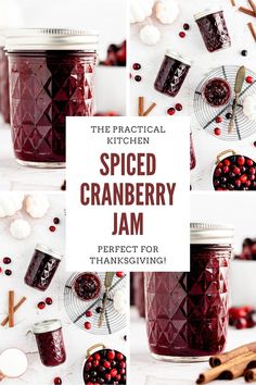 the practical kitchen spiced cranberry jam is perfect for thanksgiving and it's so easy to make