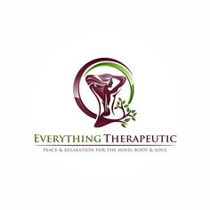 the logo for everything therapeutic, a place to relax on the mind body and soul