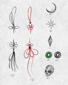 an image of different tattoo designs on paper