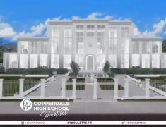 an architectural rendering of a large white building