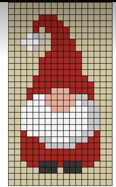 a cross stitch pattern with a santa claus face on it's chest and hands