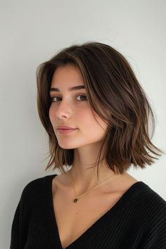 Bob Womens Haircuts, Women’s Haircuts Short, Michelle Dockery Hair Short, Haircut Medium Length Straight Hair, French Lob With Curtain Bangs, Short Haircuts Brown Hair, Short Hair Women Oval Face, Short Haircuts For Women Curtain Bangs, One Length Short Haircut