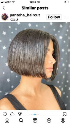 Short One Length Bob, Short Sleek Bob, Chin Length Bobs, Bob Pixie Haircut, Short Hair Bob, Shaggy Bob Haircut, Line Bob Haircut, Pixie Haircut Ideas, Bob Pixie