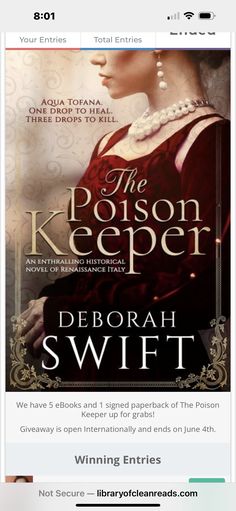 the book cover for the possession keeper by deborah swifft is shown