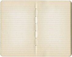 an open notebook with lined paper on top