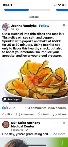 an image of food that is on the facebook page, and it looks like they have been