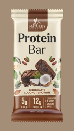 nature's protein bar chocolate coconut brownie