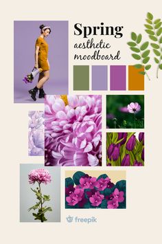 Spring moodboard Color Mood Board Fashion, Inspiration For Mood Board, Mood Boards Creative, Mood Board For Graphic Design, Mood Board Theme Ideas, Floral Inspiration Board, Spring Fashion Illustration, Spring Inspiration Moodboard, Fashion Mood Board Inspiration