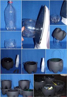 several pictures of different types of vases with lids and handles, including one being used as a water pitcher