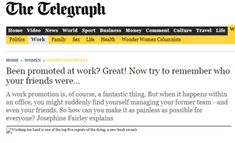 the telegraph article about women's work at work great now try to remember who your friends were