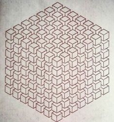 an image of a hexagonal pattern on paper