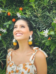 Handmade lightweight summer earrings in orange shape Orange Drop Earrings For Beach, Unique Orange Summer Earrings, Orange Hand-strung Beach Jewelry, Orange Flower-shaped Beach Jewelry, Summer Orange Flower-shaped Jewelry, Summer Earring