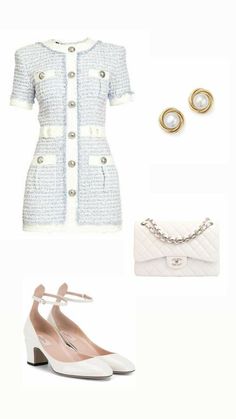 School Moodboard, Era Outfits, French Look, Fame Dr, Patchwork Dress, 가을 패션, Fancy Outfits