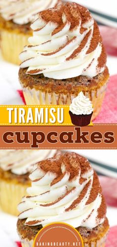 Cupcake Recipes, holiday baking recipes, homemade cupcakes Fluffy Vanilla Cupcakes, Cupcakes Gluten Free, Tiramisu Cupcakes, Specialty Cupcakes, Mascarpone Cream, Italian Dessert, Gourmet Cupcakes, Cake Recipes From Scratch, Cupcake Flavors