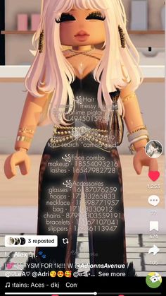 an animated girl with long white hair and piercings standing in front of a computer screen