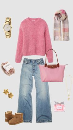 Clean Girl Winter fit ! 🌨💕 #clean #outfit #cleangirl #pink #outfitinspo #winter #outfitidea #fit #schoolfit #longchamp Clean Girl Winter, Clean Outfit, Longchamp Outfit, Sixth Form Outfits, Winter Fit, Outfit Collage, Clean Girl, College Outfits, Fashion Lifestyle