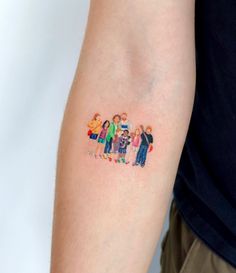 a small group of people tattoo on the arm