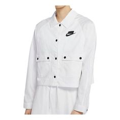 Nike Sportswear Jacket White CV9032-100 (Women's) Nike Jacket Women, White Jacket Women, Nike Sportswear Women, Women's Windbreaker, Jacket Nike, Women Lifestyle, Nike Store, Lifestyle Clothing, White Jacket