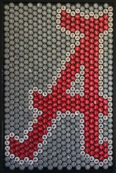 a bottle cap art depicting a baseball player with the number 4 on it's back